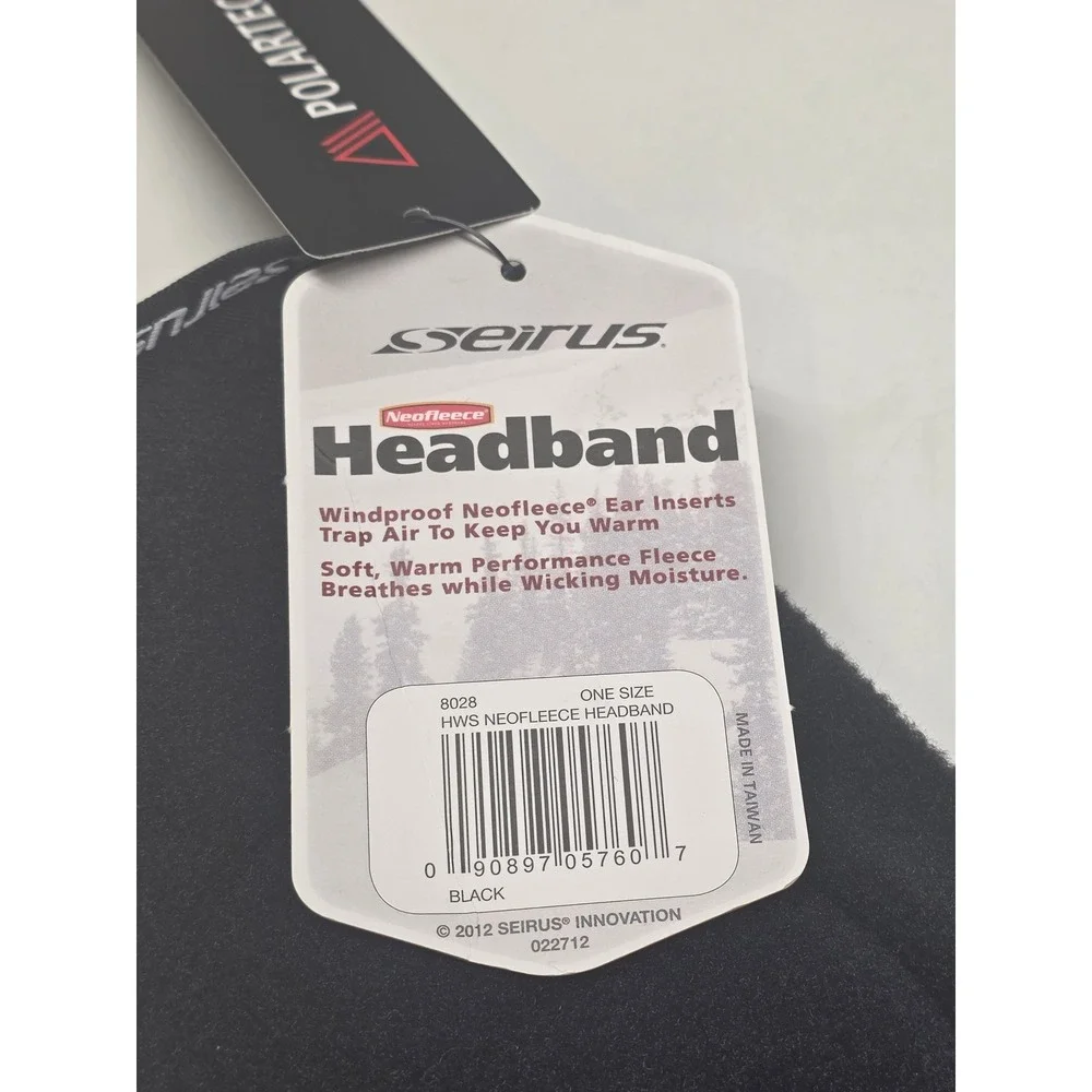 Seirus 8028 HWS Neofleece Headband Black Polartec Windproof Ear Warmer‎ One Size